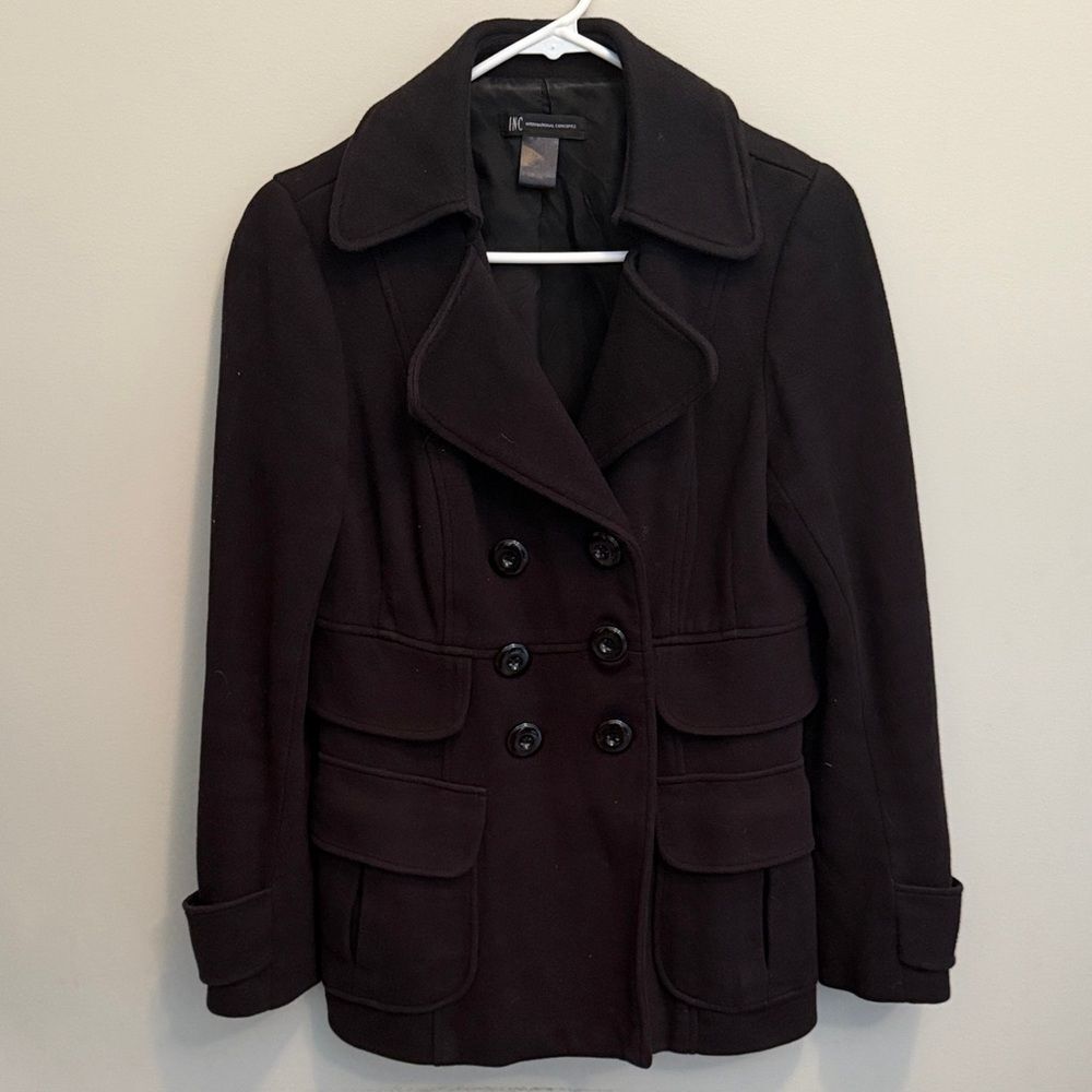 INC International Concepts Classic Black Knit Blazer. Size Medium. Fully lined